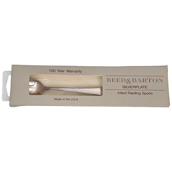 Reed & Barton Silverplate Infant Feeding Spoon Great Gift Idea USA Vtg Sealed - Picture 1 of 14